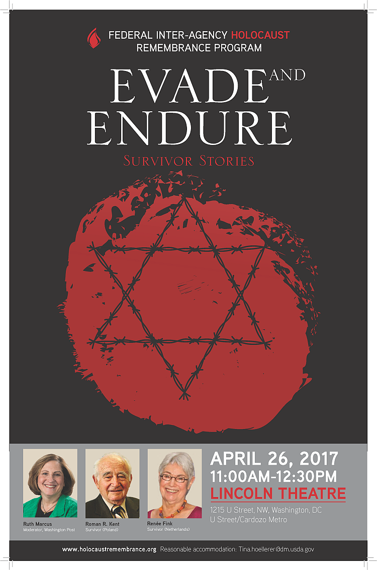 Holocaust Remembrance Program poster - 2017