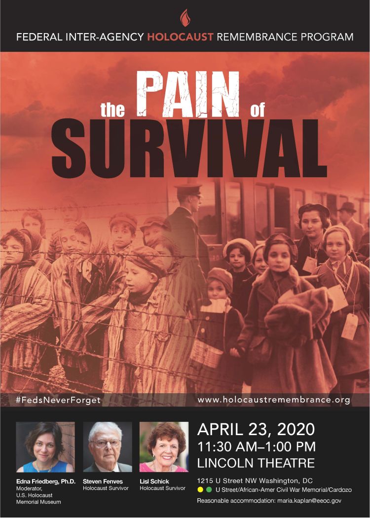 Holocaust Remembrance Program poster - 2020